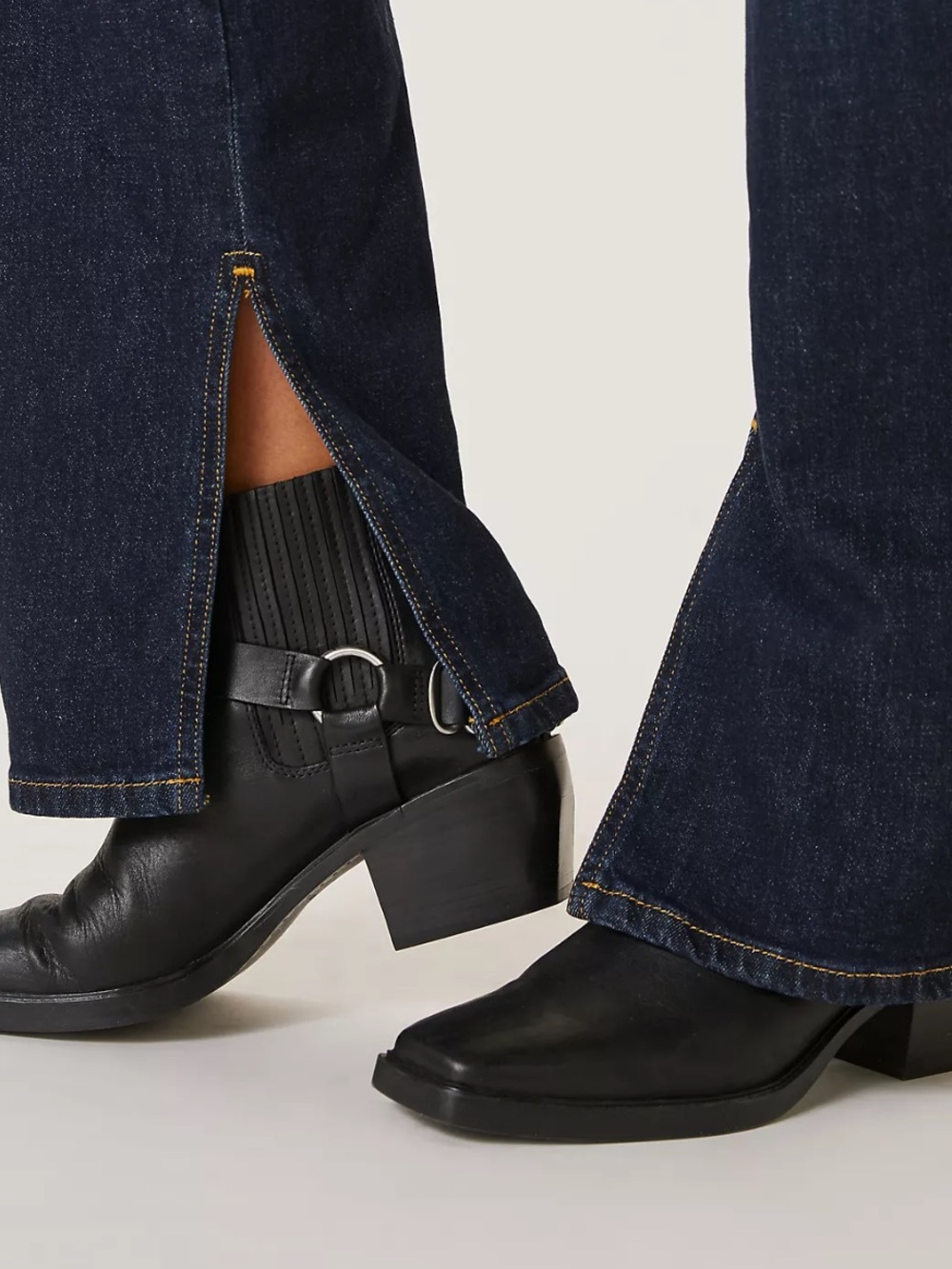 Pilcro Dark Blue Straight-Leg Jeans - Picture 6 of 13